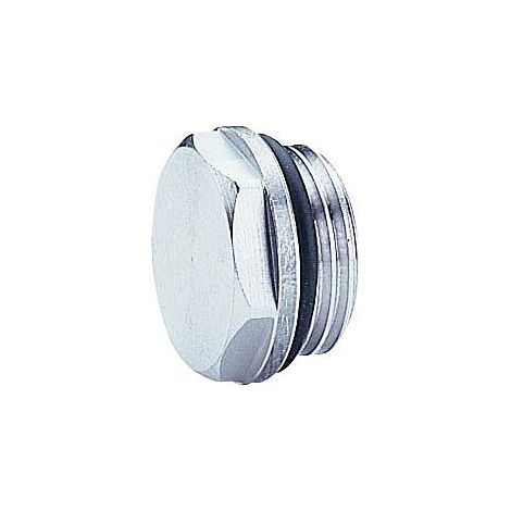 Heizkörper Verschlussstopfen 1/2" Aussengewinde, Messing chrom