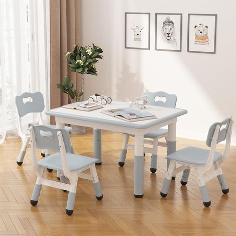 Ensemble table‑chaises enfant réglable, plateau tableau noir lavable, structure stable antidérapante pour chambre et crèche (1/5)