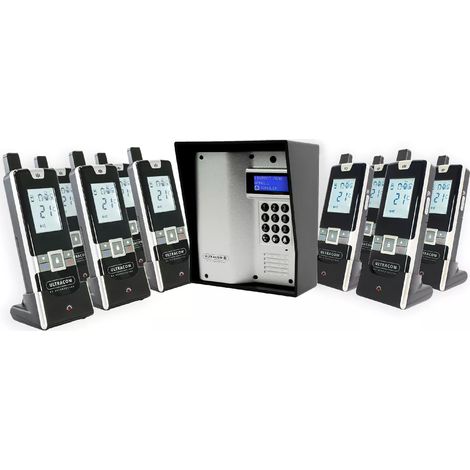 Interphone sans-fil ouverture gâche / portail via combiné - UltraCOM3 + visière noire + 9 combinés (1/5)