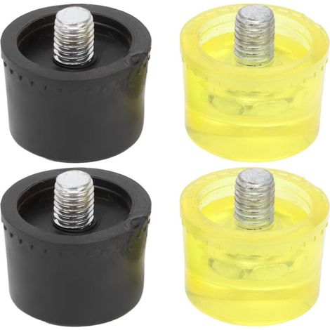 Ulisem2 Stück Gummihammer-Ersatzspitzen, Schlagkopf, Hammer, Gelb, Schwarz (Φ25 mm) (1/4)