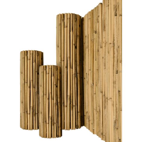 Sol Royal – Clôture pare-vue en bambou 90x250cm – 100% bambou – Protection visuelle et contre le vent – Installation facile et durable