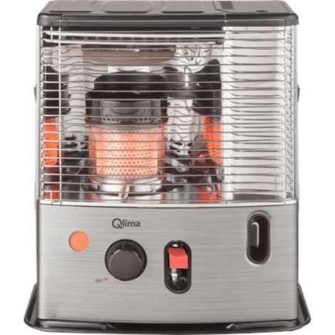 Qlima – Poêle à bois R7227STC2 à combustible liquide – Puissance 2,7 kW pour pièces jusqu'à 95 m3 – Autonomie 15h – Système de sécurité anti-basculement