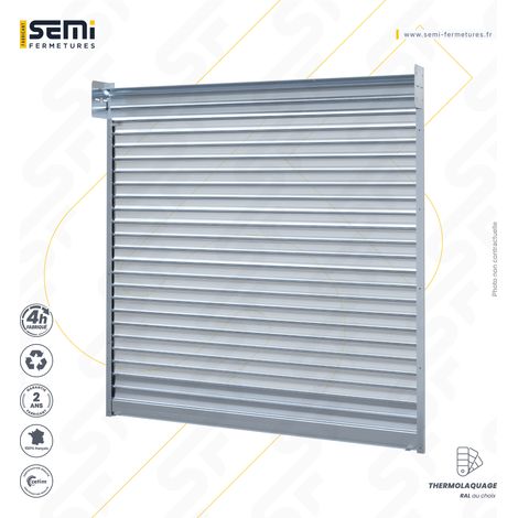 Semi Fermetures - Rideau métallique manuel – Lames micro-perforées 9/10ème – L3000 – H3000 (1/3)