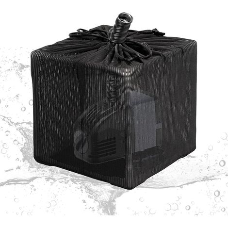 Bolsa para bomba de estanque - Bolsa de barrera para bomba Bolsas de filtro - Cubierta de malla fina con cordón antiobstrucción para acuario, fuente, jardín, pecera al aire libre - Accesorios (1/5)