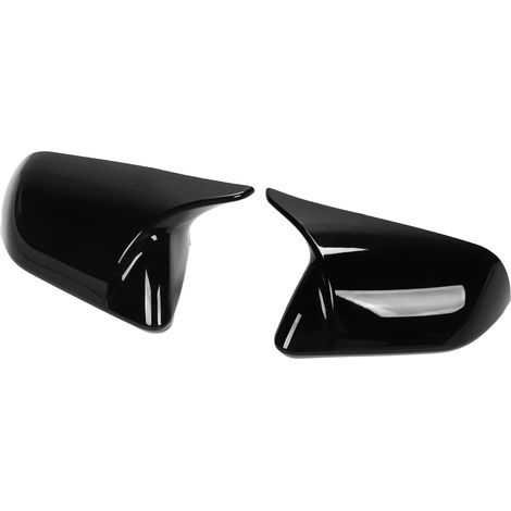2 pièces Capuchon de rétroviseur latéral gauche et droit, style corne, remplacement pour Ford Mustang 2015-2022, noir brillant (1/5)