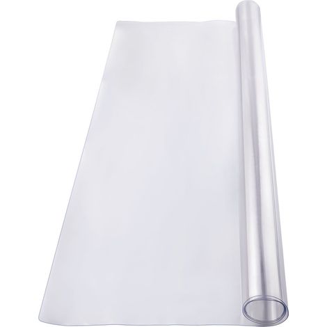 Housse de table plastique 36 x 48 pouces 1,5 mm épaisseur transparente protectrice rectangulaire PVC imperméable facile à nettoyer (1/5)