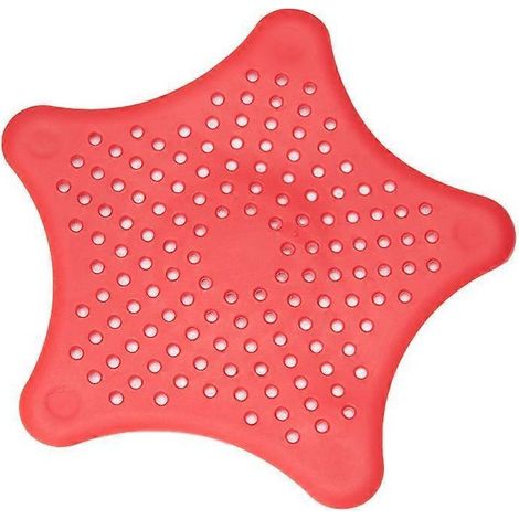 Lot de 2 protections/filtres de bonde en silicone multicolores pour éviers, baignoires et douches (1/5)