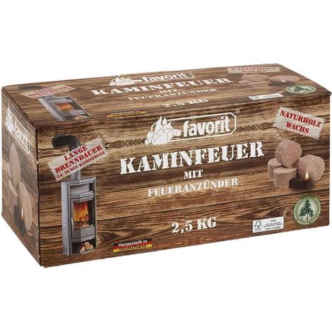 Allume-Feu Cheminée XXL 2,5 kg Naturels Écologiques 20 Pièces 30 Min Combustion (1/2)