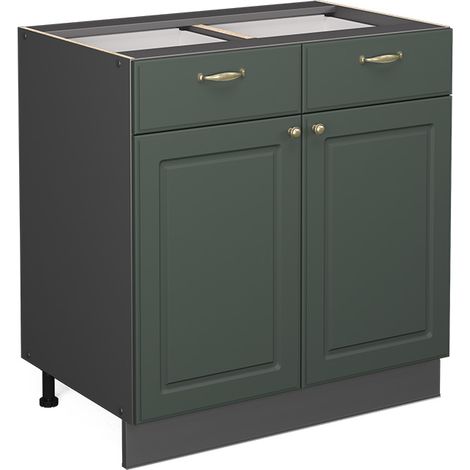 Meuble cuisine Fame-Line, Vert Or Campagne, 80 cm sans plan de travail, Vicco