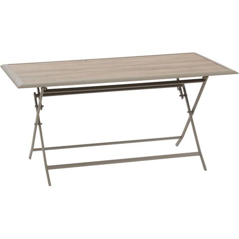Tavolo da giardino pieghevole azua 6 posti caffè 150x80cm - Hespéride