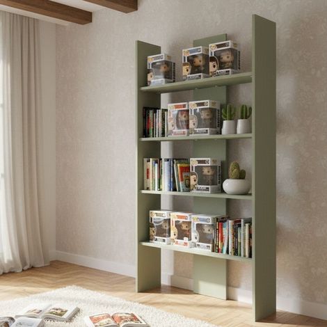 Libreria versatile: design moderno, montaggio facile, ideale per soggiorno, studio e cameretta - Salvia