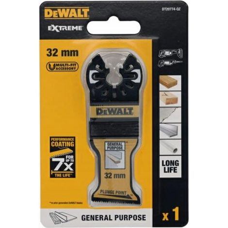 Hoja de sierra bimetálica, marca DeWalt, modelo MT brzeszczot 32mm, corte preciso en metal y madera, alta resistencia, diseño compacto, longitud 32 mm, uso profesional