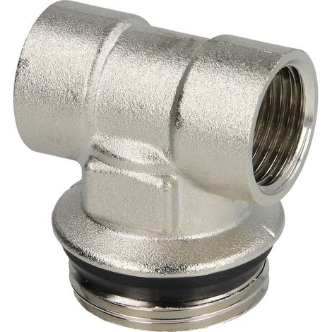 Embout 1'' FM autoétanche 2 x 1/2'' FF non pivotant nickelé