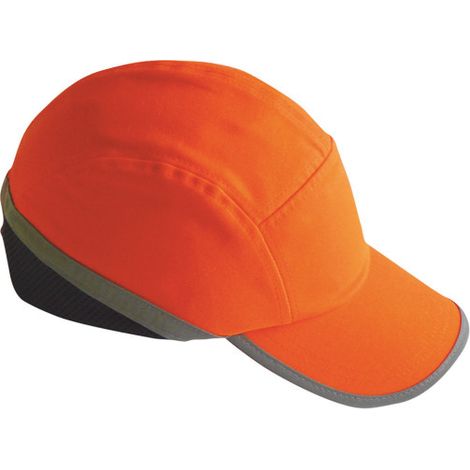Gorra contra golpes ajustable con visera larga PW79 Naranja