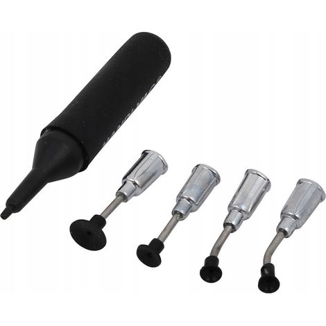 Ventosa de Vacío Set – Precisión Para Componentes Electrónicos  Empuñadura 70 mm, 4 Boquillas Metálicas + 4 Puntas Silicona, ESD  Reparación BGA (1/3)