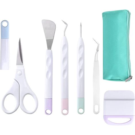 Outils de désherbage Ensemble d'outils de désherbage en vinyle Outil de traçage Ensemble d'outils de désherbage de base pour scrapbooking, croquis (7 pièces) (1/5)