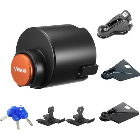 Antivol Attelage Remorque Compatible avec Coupleurs à Boule pour Timon Droit 50,6 mm et 58,6 mm, Verrou Attelage Remorque avec 3 Clés, Verrouillage Haute Sécurité pour Camping-cars, Remorques (1/5)