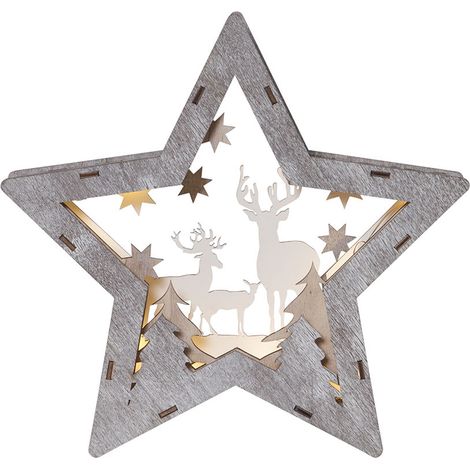 LED-DekoStern "Fauna", Rentiere, ca. 25x24 cm (1/3)