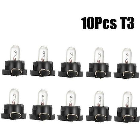 Lot de 5 ou 10 ampoules LED T3/T42 pour éclairage intérieur de voiture, témoin de préchauffage automatique, 12 V, 4300 K, jaune, ampoules halogènes. (1/4)