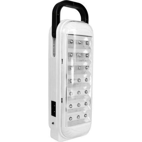 Lampe d'urgence - AVIZAR - 21 LED Haute Luminosité - Poignée de transport - Murale/Portable - Alimentation 220V