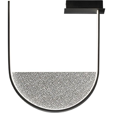 Plafonnier LED dimmable design moderne en métal Lotus - Noir (1/2)