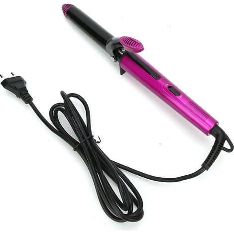 Fer à boucler électrique céramique MARSKE, usage sec et humide, lisseur et boucleur, prise EU 110-240V, couleur rouge rose (1/5)