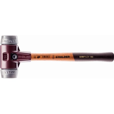 HALDER SIMPLEX maza Metal blando con carcasa de hierro maleable y mango de madera - D=80 mm - 3009.080