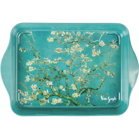 Vassoio in metallo Vincent Van Gogh Mandorlo in fiore 21x14 cm Enesco