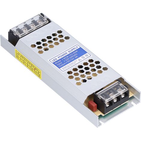 Alimentation LED, transformateur à découpage, ultra-mince, longue bande, éclairage publicitaire (WCB-12V-60W) (1/5)