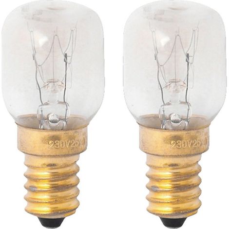 2 pezzi lampadine alogene forno microonde E14 ST25 15W 230V 2800K