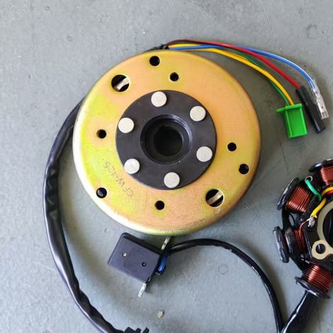 Magnet Flywheel GY6 125 150 8-pole coil 5-wire ignition stator (1/4)