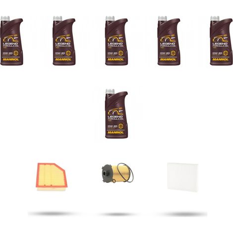 Kit tagliando 3 FILTRI e 6L OLIO compatibile con Volvo S80 II 2.0 T5 180kw dal 2013 (1/5)