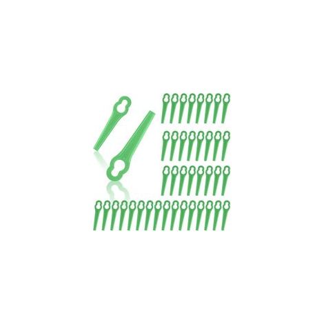 Lames de Rechange pour Coupe Bordure, 110Pcs Lames de Tondeuse Lame Plastique Coupe Bordure Tondeuse à Gazon pour Jardin, Coupe-Herbe sans Fil (1/5)