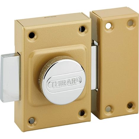 Serratura a chiavistello a pomolo Concorde per porta interna, acciaio, bronzo epossidico - THIRARD