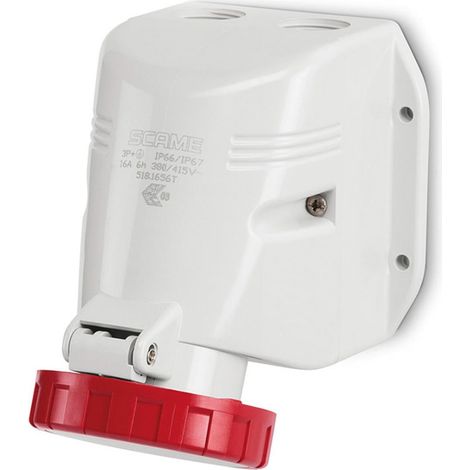 Prise Murale Étanche 32A IP67 Optima SCAME 3P + TT (1/2)