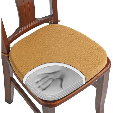 1 Coussin de chaise, Mousse à mémoire de forme, Jacquard losange, Tissu antidérapant, Salle à manger cuisine (1/5)