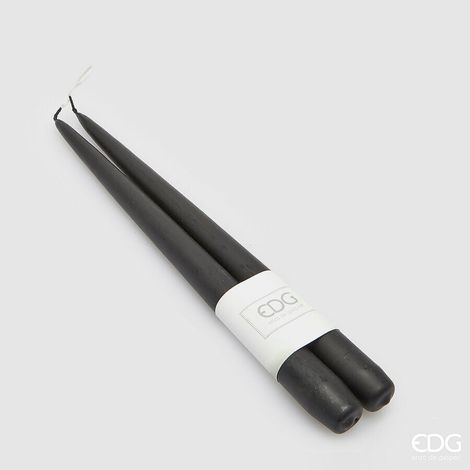 EDG Enzo De Gasperi Set 12 Candele a Stelo H30 Ø2,2 cm Nere – Candele Decorative (1/3)