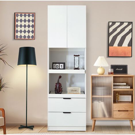 MEUBLIV mobile contenitore alto 59,5 x 45 x 200 cm bianco – antiribaltamento