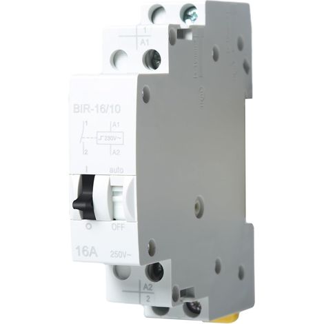 Contacteur AC Domestique 16A 2NO Relais D'impulsion AC230/DC110V 2 Pôles Bidirectionnels, Montage Sur Rail DIN 35 mm Normalement Ouvert (1/5)