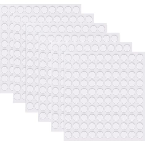 600 Pièces 6 mm Autocollant Double Face Rond Pastille Double Face Transparent Adhésif Amovible Ruban Sans Trace pour Décorations de Festival Bricolage Maison Ballon Papier Verre Métal (1/5)