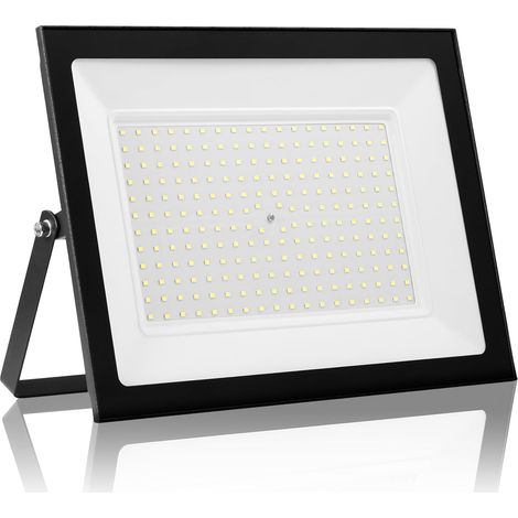 200W Projecteur LED d'extérieur, éclairage de sécurité LED d'extérieur 3000K, IP66, éclairage blanc lumière du jour pour entrepôt, aire de jeux, arrière-cour et parc (200W, 3000K)