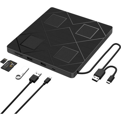 Lettore DVD esterno portatile per laptop, masterizzatore DVD (1/5)