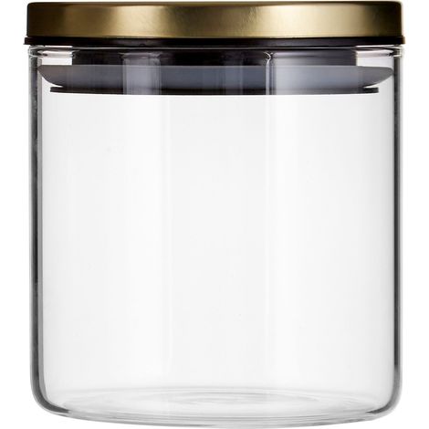 Premier Housewares Freska Gold Lid Storage Jar - 550ml (1/4)