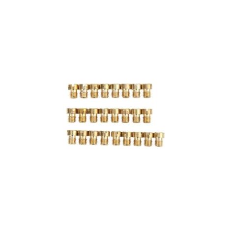 Juego de 25 surtidores principales para carburador M5, 55-115 – Sistema de surtidores principales para scooters y ciclomotores, compatible con Dellorto PHBG 21 19.5 19 SHA 13 14 15 - Crezuo (1/4)