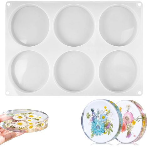 Round Silicone Coaster Molds, Reusable Coaster Mold (1/5)