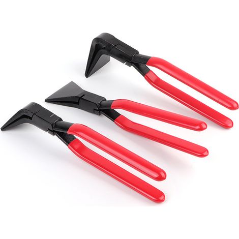 Pince pliante miniature, pince droite rouge 45°, 90°, 180°, 3 mini pinces métalliques portables pour plier et lisser les tôles. (1/5)