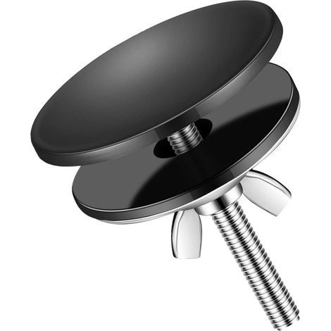 Cache-trou d'évier de cuisine de 5,1 cm, couvercle en métal noir en acier inoxydable pour comptoir, bouchon de trou de robinet pour la prévention des fuites (1/5)