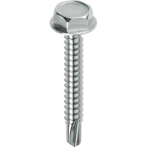 500 x VITE P/LAMIERA AUTOPERFORANTE TECC 4,2X 13MM ZN BIANCA UNI8117 DRILLEX