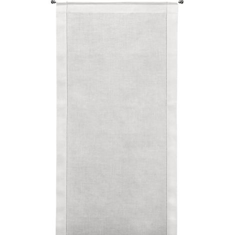 Rideau en verre en pur lin 100 % fabriqué en Italie Ajour blanc optique (60 x 160 cm) (1/5)