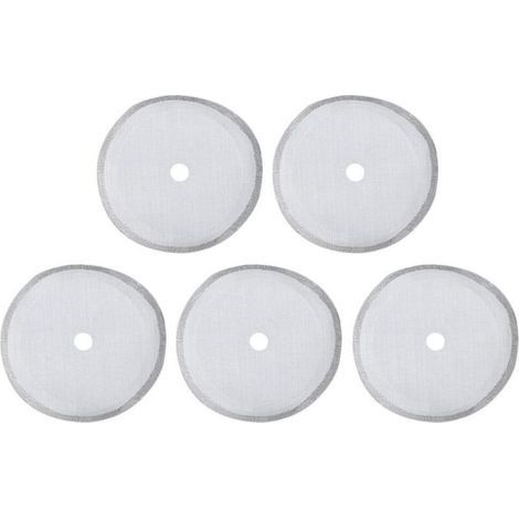 Pack of 5 Replacement Filters for French Press, Mesh Filter, Reusable Stainless Steel Coffee Filter, Removable Coffee Maker Accessory (3 Sizes Available) (350ml) (1/5)